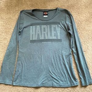 Ladies l-sleeve Harley Davidson t-shirt size Large